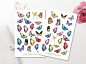 Preview: Butterflies Sticker Set